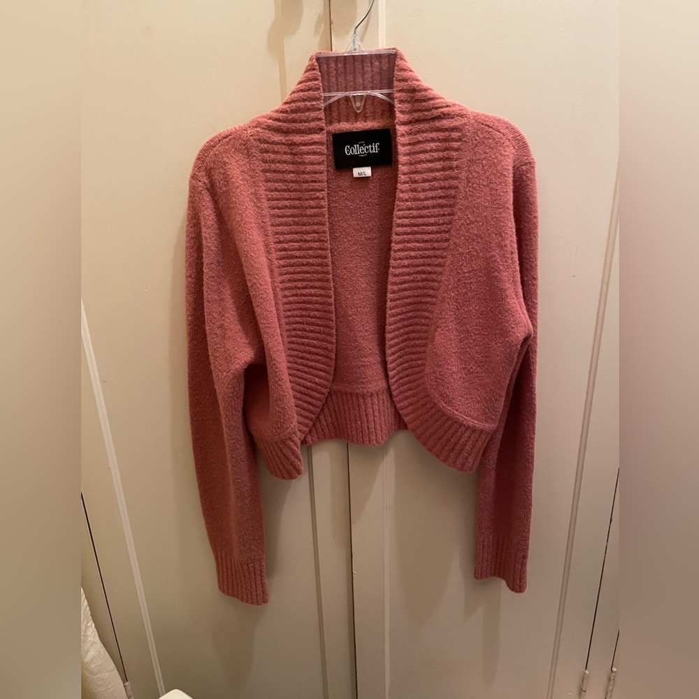 Collectif pink bolero sweater